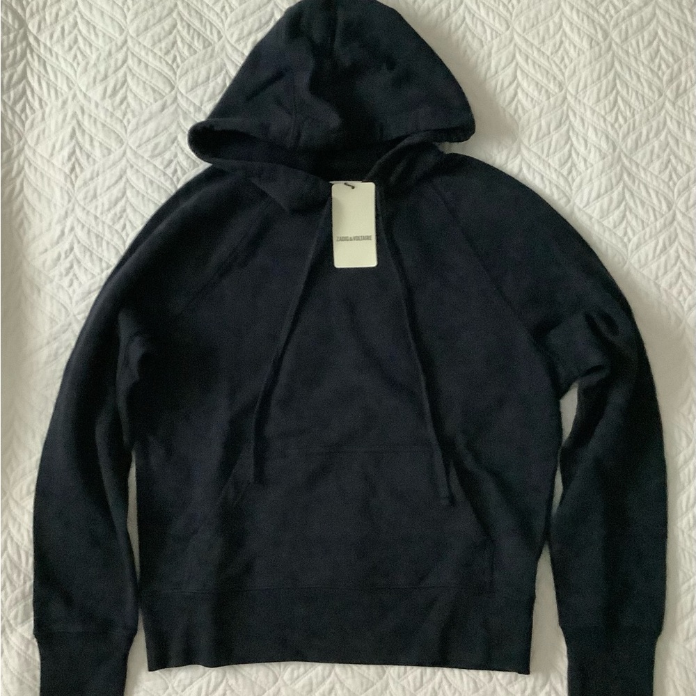 Zadig & Voltaire Navy Camo Skull Hoodie Sweater